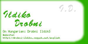 ildiko drobni business card